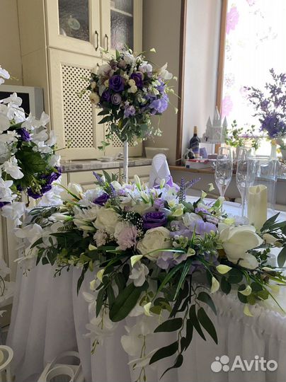 Свадебные композиции из искусственных цветов