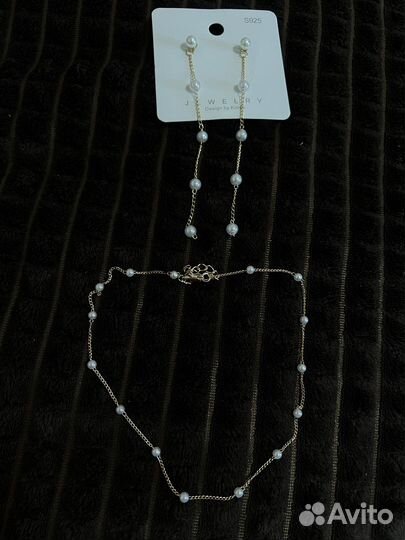 Бижутерия серьги и колье
