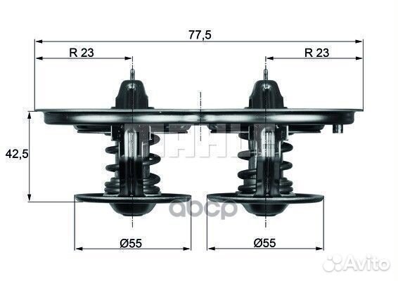Термостат Scania двигатель DC11 (80/87 град. C)