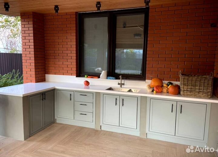 Кухня лофт на дачу в беседку летнюю кухню