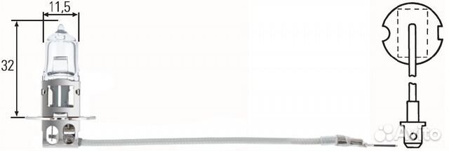 Лампа H3 70 W 24 V PK22s