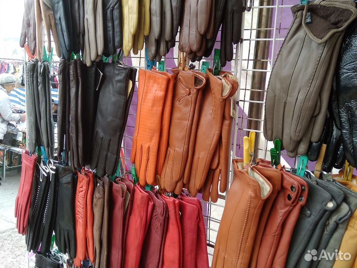 Перчатки кожанные женские