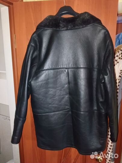 Кожаная дубленка мужская 54-56