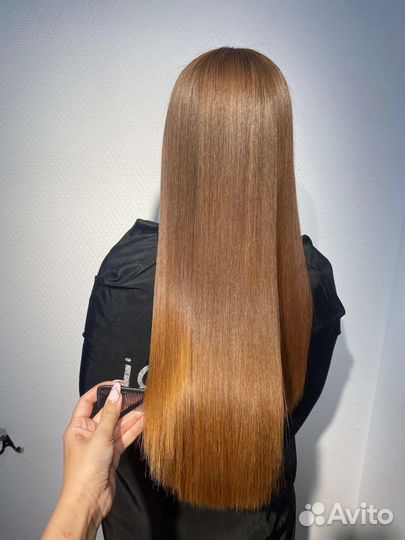 Кератиновое выпрямление волос