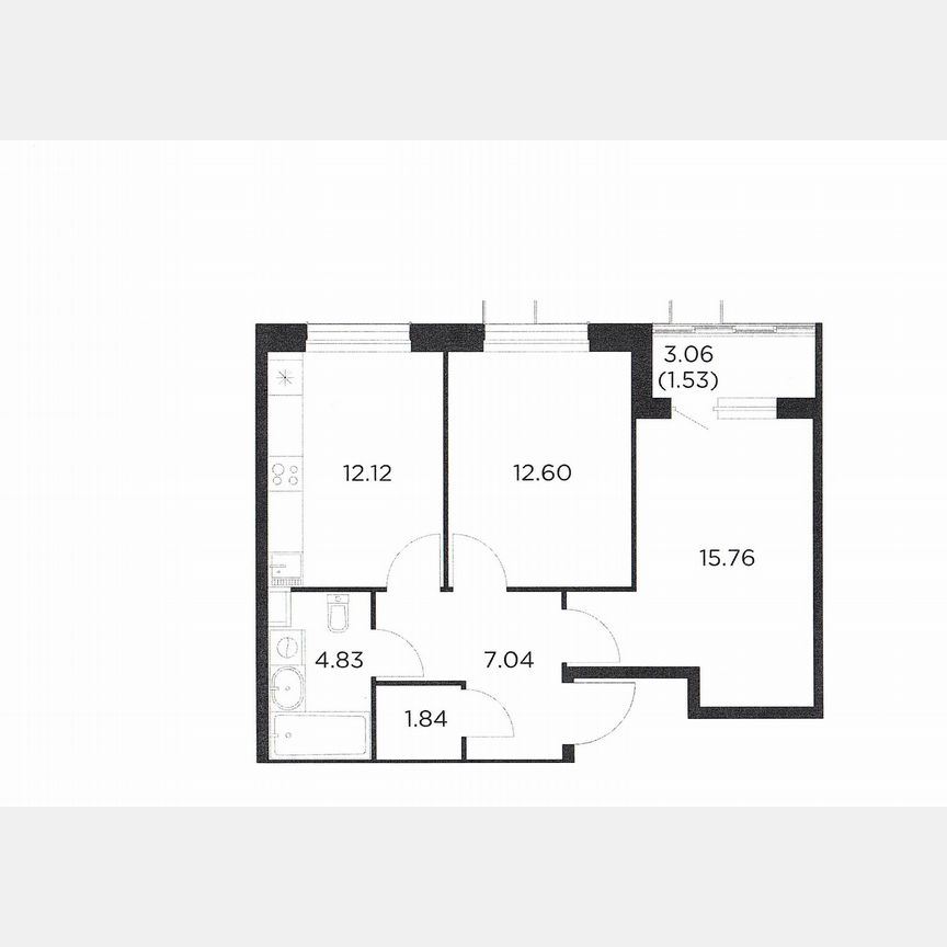 2-к. квартира, 55,7 м², 14/23 эт.