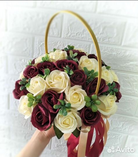 Букет из мыльных роз