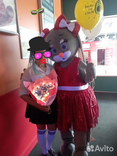 Поздравление от ростовых Мишки Феди или Зайки Нюши