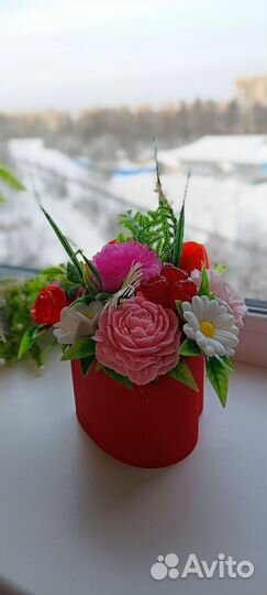 Букет из мыльных цветочков