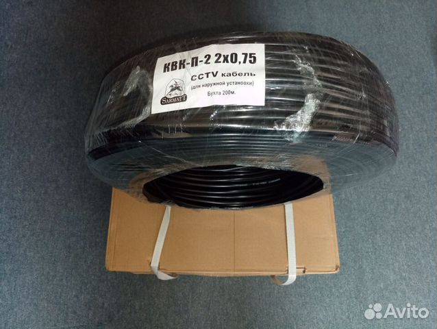 Кабель камер комб.(вид+пит) квк 2х0,75 полбух 100м