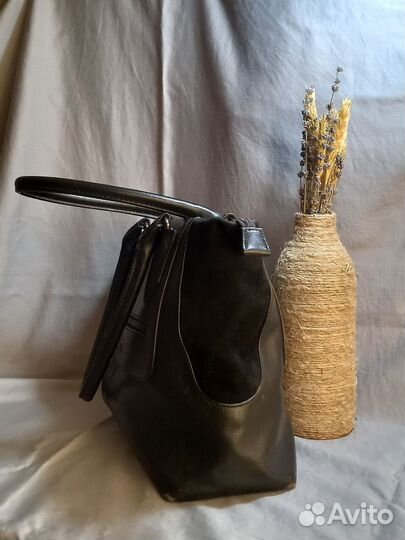 Сумка женская натуральная кожа черная