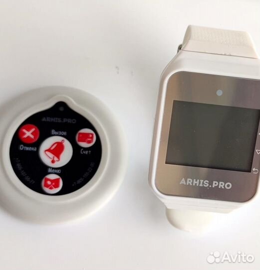 Беспроводная кнопка вызова официанта с часами