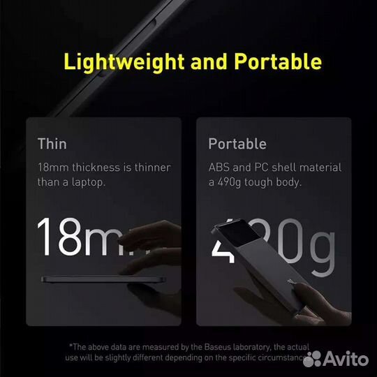 Новый PowerBank Baseus Blade 100W 20000 mah PD/QC