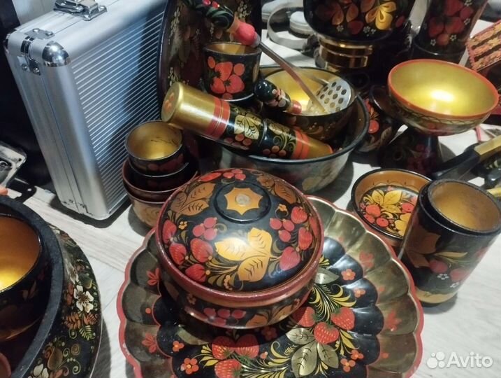 Набор столовой посуды хохлома