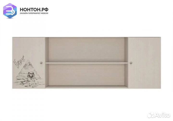 Полка навесная Мийа-3А ясень шимо светлый / фотопе