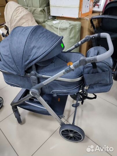 Коляска 2 в 1.люкс мом.конверт меховой.амортизация