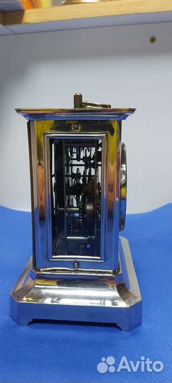 Антикварные каретные часы с будильником junghans