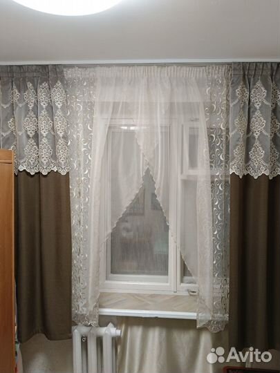 Кухонный комплект тюль и портьеры