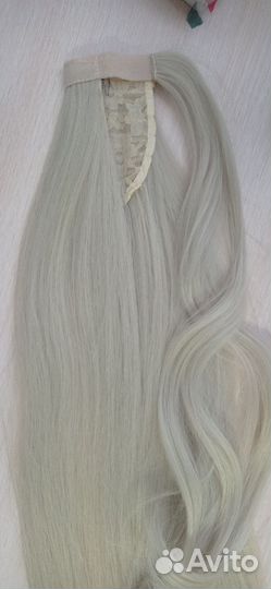 Накладной хвост блонд