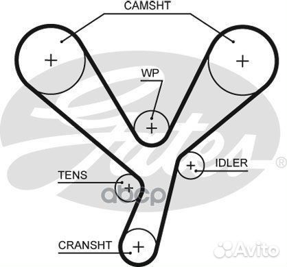Комплект ремня грм mitsubishi pajero V80/90 3.8