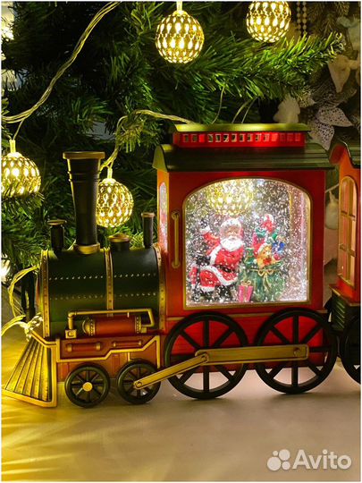 Новогодний и музыкальный светильник Поезд