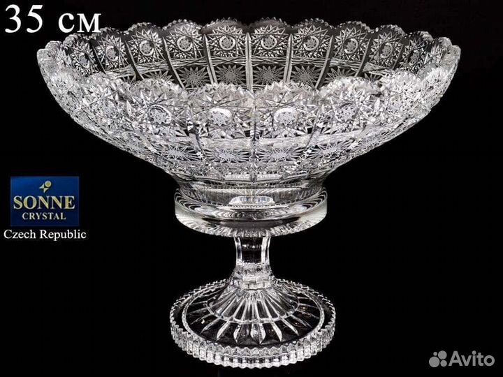 Фруктовница на ножке Sonne Crystal