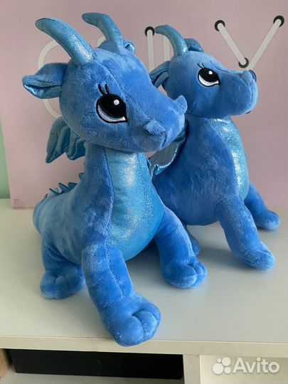 Мягкая игрушка голубой дракон