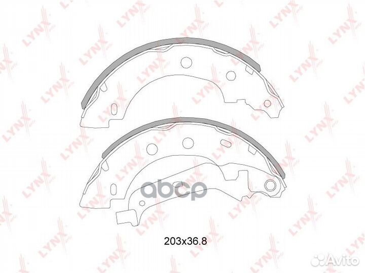 Колодки тормозные барабанные зад BS6302 LYN