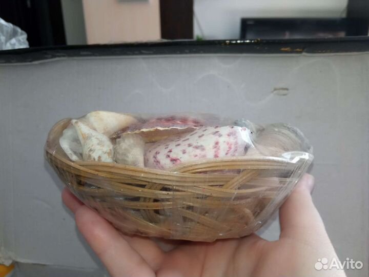 Набор ракушек в корзинке