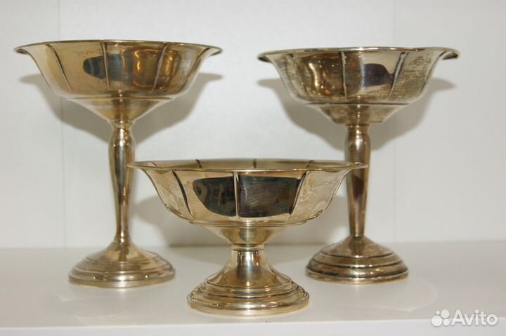 Серебро 925 Ваза конфетница антиквариат