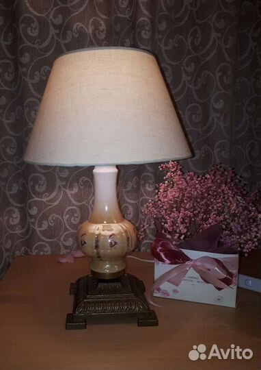 Настольная лампа. Югославия. Латунь, керамика