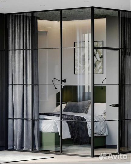 Интерьерная лофт перегородка