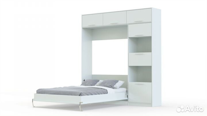 Шкаф кровать трансформер белая