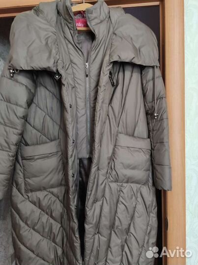 Пуховик женский длинный 50-52