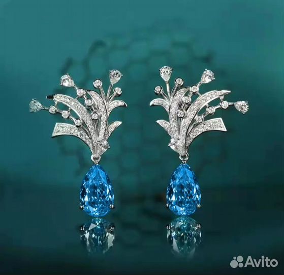 Серьги с цирконами