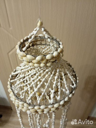 Люстра из ракушек. Ручная работа