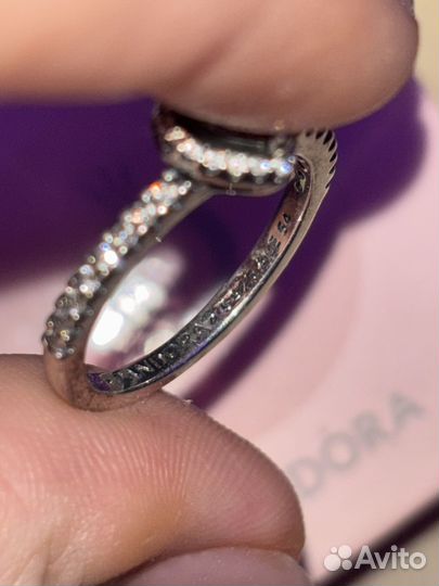 Кольцо pandora красное сердце оригинал