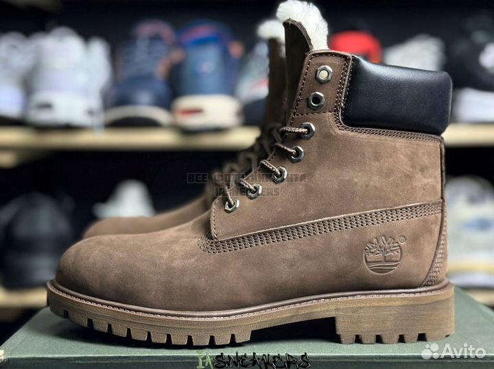 Ботинки Timberland зимние коричневые 41-45