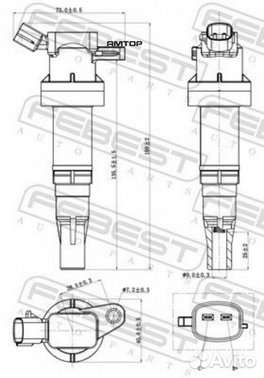 Febest 12640011 Катушка зажигания