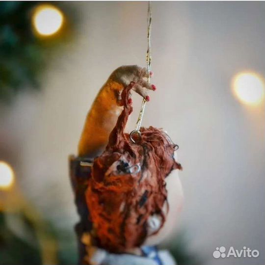 Елочная игрушка из ваты