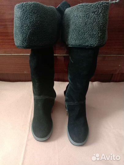 Зимние сапоги ботфорты