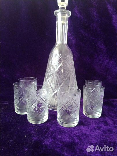 Отличные наборы для напитков хрусталь СССР