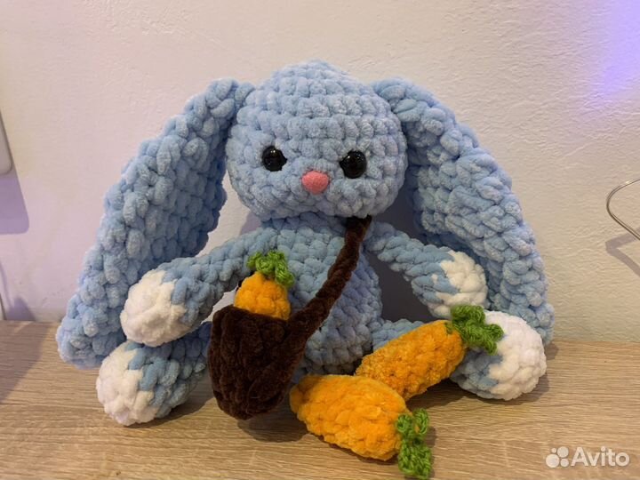 Мягкая игрушка зайчик, ручная работа