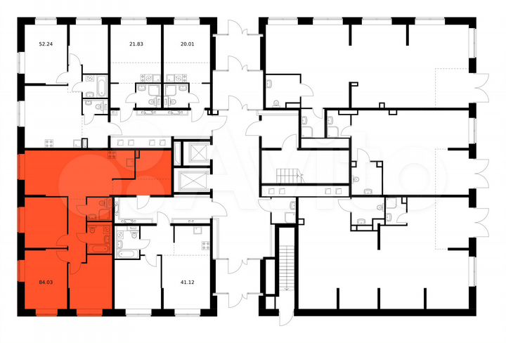 3-к. квартира, 84 м², 1/10 эт.
