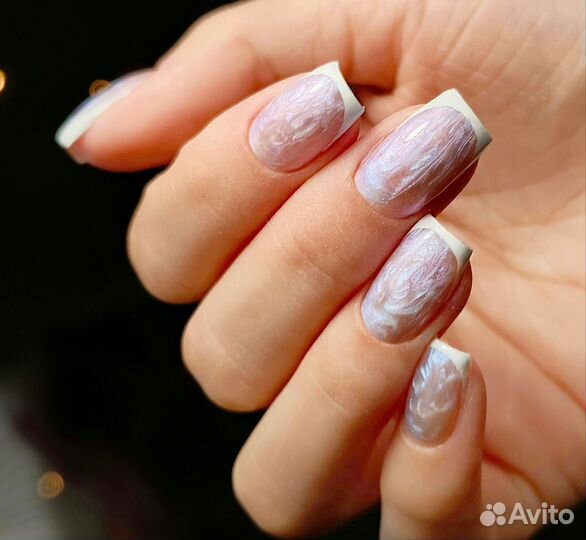 Маникюр гель лак наращивание