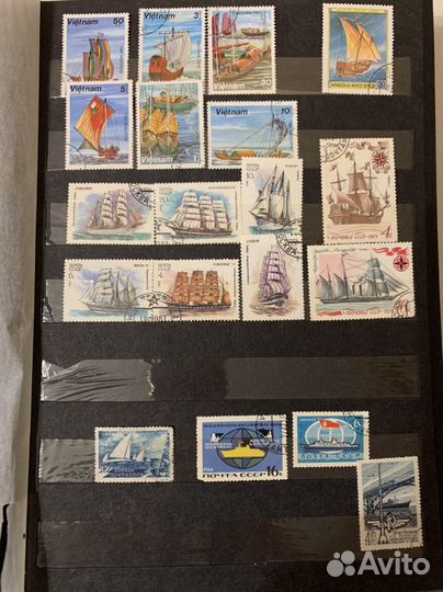 Марки корабли, парусники, вмф,водный транспорт