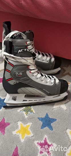 Коньки хоккейные action pw-209b