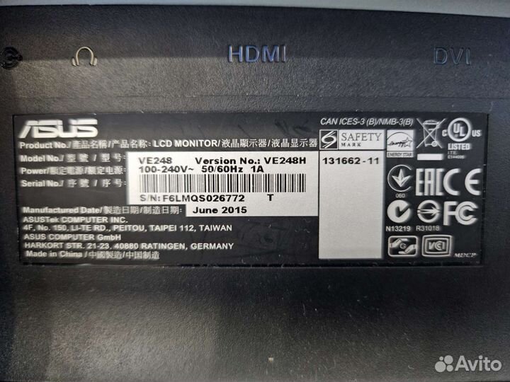 Монитор Asus 24 HD