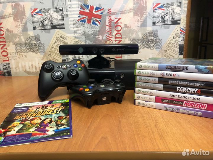 Xbox 360 + kinect (2 Геймпада)