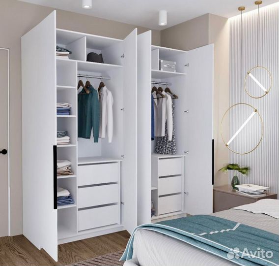 Шкаф четырехстворчатый распашной новый