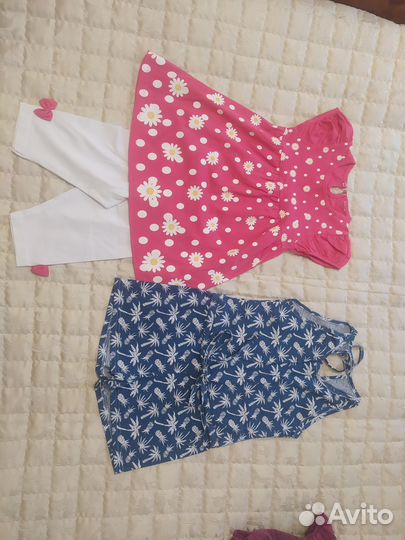 Детские вещи: кофта флисовая,сарафан вельветовый